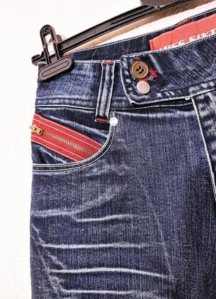 Брендовые джинсы укороченные синие женские бриджи декор красная молния свободная длина miss sixty4 фото