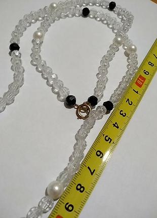 Бусы, пластик, длина 70 см. 3