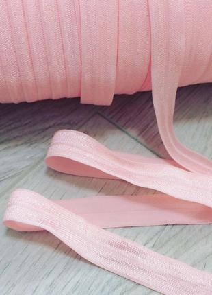 Эластичная резинка 15 мм розовая, 1м