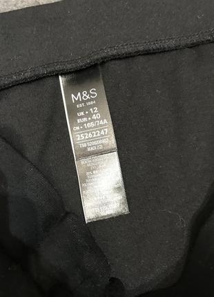 Обтягивающие черные  джегинсы штаны из эластичной стрейчевой ткани m&s 💕4 фото