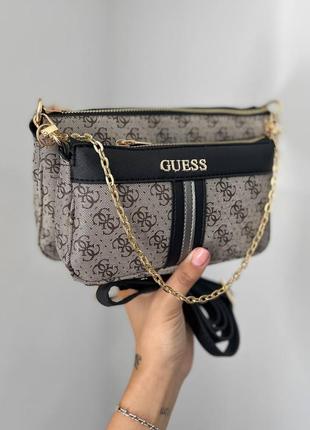 Розкішна брендова сумочка в стилі guess з ланцюжком женская шикарная сумка с цепочкой2 фото