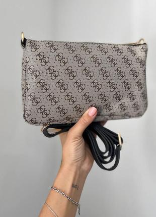 Розкішна брендова сумочка в стилі guess з ланцюжком женская шикарная сумка с цепочкой5 фото