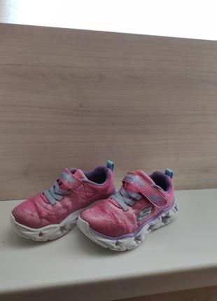 Кросівки skechers з мигалками розмір 25