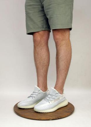 Кроссовки мужские белые летние тесктиль+сетка (белого цвета) - мужская обувь на лето 20222 фото