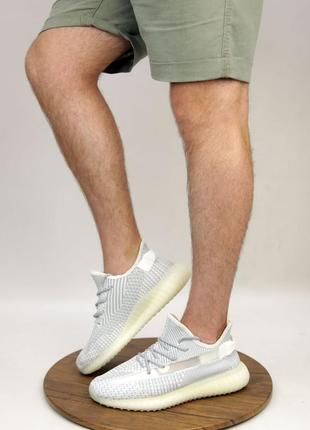 Кроссовки мужские белые летние тесктиль+сетка (белого цвета) - мужская обувь на лето 20225 фото