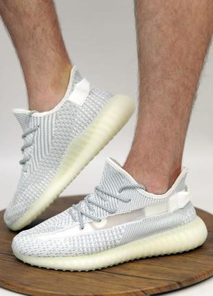 Кроссовки мужские белые летние тесктиль+сетка (белого цвета) - мужская обувь на лето 20221 фото