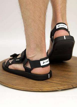Сандали мужские на липучках черные резиновые (черного цвета) - мужская обувь на лето 2022