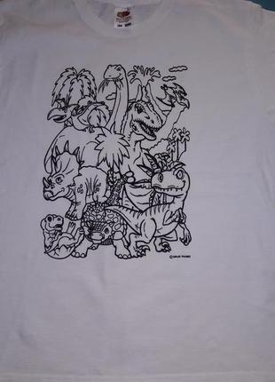 Белая футболка 9-11лет