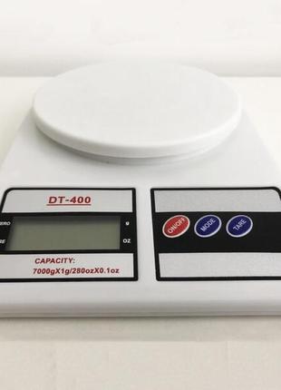 Ваги кухонні електронні domotec sf-400 з lcd дисплеєм білі до 10 кг3 фото