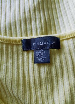 Футболка в рубчик 2xs жовта primark3 фото