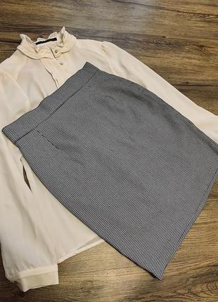 Юбка в гусиную лапку