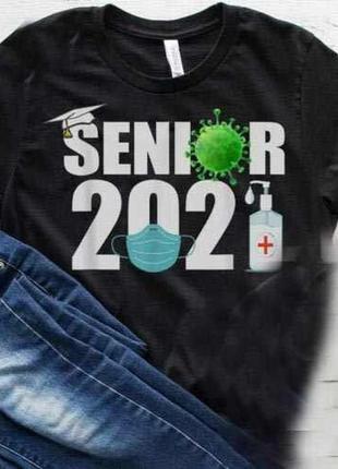 Футболка з принтом "senior 2021" push it