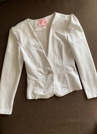 Пиджак  белый турецкого бренда lefon1 фото
