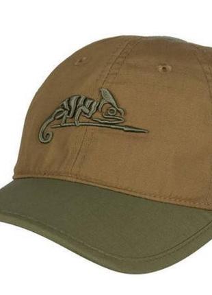 Бейсболка кепка тактовна helikon logo cap coyote / olive green (cz-lgc-pr-1102a)