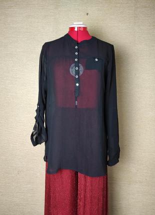 Легка шифонова блузка сорочка сорочка туніка