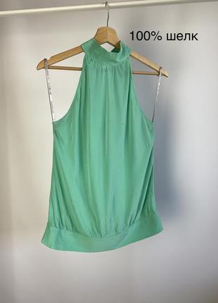 Warehouse шовкова блуза безрукавка