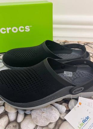 Кроксы мужские crocs literide 360 clog black / slate grey 206708 мужские женские кроксы сабо2 фото