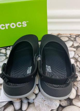 Крокси чоловічі crocs literide 360 clog black / slate grey 206708 чоловічі жіночі сабо крокси4 фото