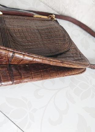 Винтажная сумка irv из настоящей кожи крокодила9 фото