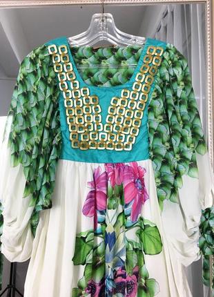 Легкое летнее платье с цветами (не сток и не секонд)5 фото