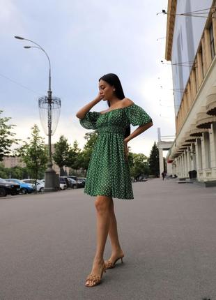 Зелена в квіти шифонова сукня зелене шифонова квіткове плаття