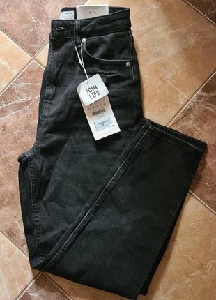 Bershka mom slim jeans 34, мом джинси1 фото