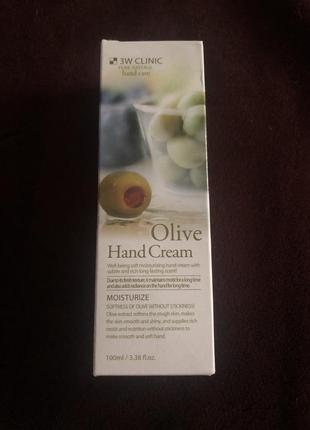 Крем для рук з оливою "м'якість і зволоження" 3w clinic olive hand cream