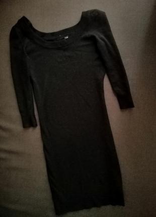 Сукня чорна сукня коротка тепла віскоза класика h&m4 фото