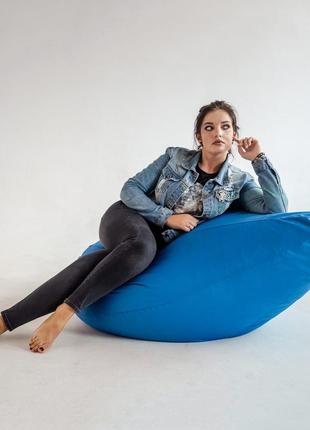 Кресло мешок груша оксфорд голубое размер на выбор