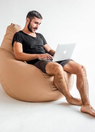 Кресло мешок груша оксфорд бежевое размер на выбор