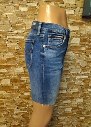 Tommy hilfiger,нові,джинсові шорти,шортики,з необробленим низом, висока посадка5 фото