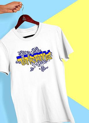 Футболка с принтом "карта украины из орнамента ukraine" push it