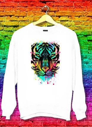 Свитшот с принтом тигр радужный push it