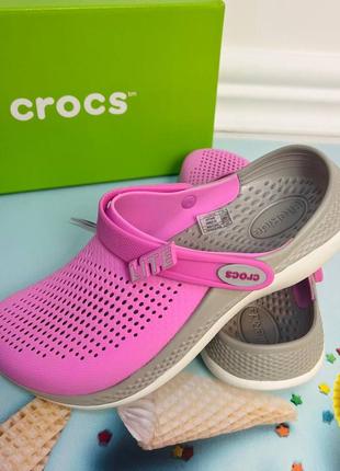 Женские кроксы crocs literide 360 clog taffy pink 206708 женские кроксы сабо