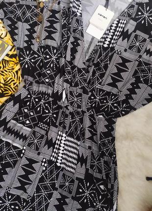 Віскозна сукня міні на запах у геометричний принт розмір  m l  бренду koton3 фото