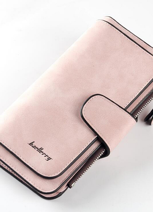 Жіночий замшевий гаманець baellerry forever світло-рожевий