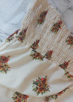 Сукня літня в квітковий принт з резинкою5 фото