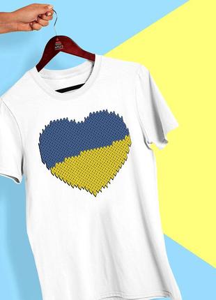 Футболка с принтом "сердце украины (вязанный узор)" push it