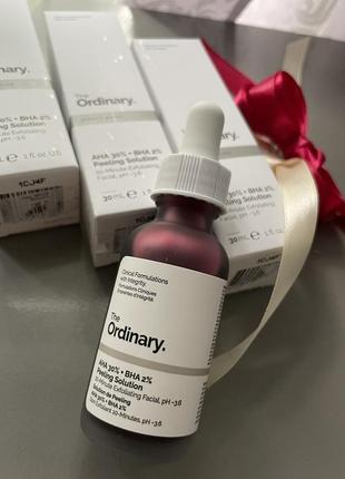 Кислотний пілінг для обличчя the ordinary aha 30% + bha 2% peeling solution