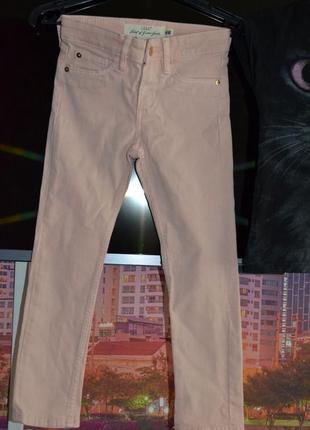 Скінні вузькі пудра джинси штани 4-5років