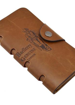 Чоловіче портмоне baellerry genuine leather cok10. колір: коричневий