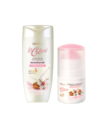 Крем-гель для душа питательный «роскошная мягкость» 8391 la creme + дезодорант-антиперспирант 8647де