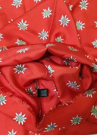 Christian fischbacher шовковий шарф палантин квітковий принт едельвейс /709/5 фото
