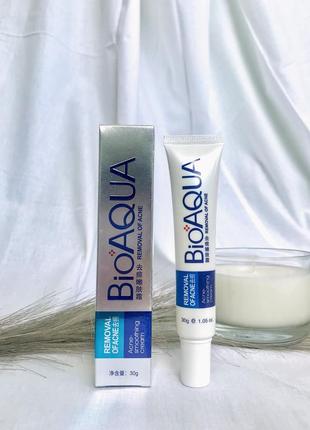 Концентрований антибактеріальний крем bioaqua pure skin cream проти акне і запалень (30 г)