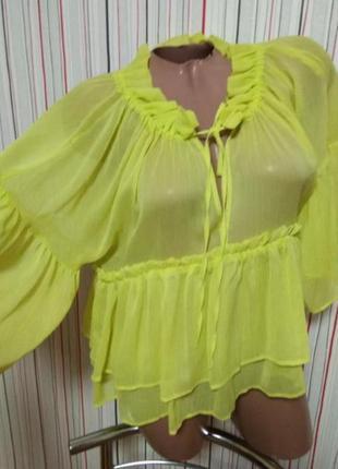 Красивая летняя блуза zara,блузка прозрачная8 фото