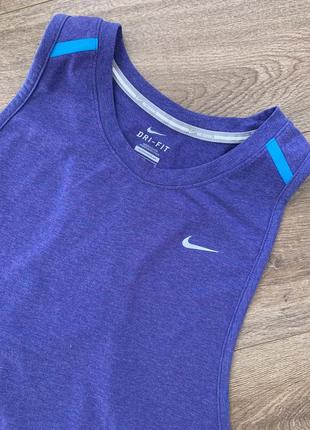 Nike dry fit майка с глубокой проймой для бега, р.л6 фото