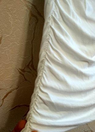 Классная белоснежная натуральная юбка карандаш, размер 44-463 фото