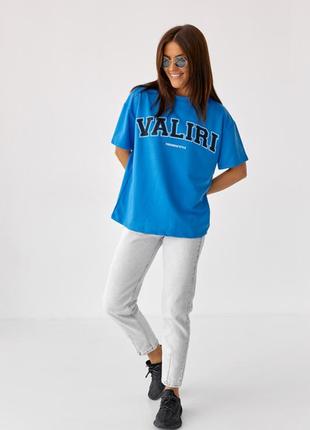 Трикотажная футболка с надписью valiri3 фото