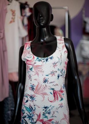 Большая расспродажа!!!  белое фактурное с цветами платье от incity3 фото