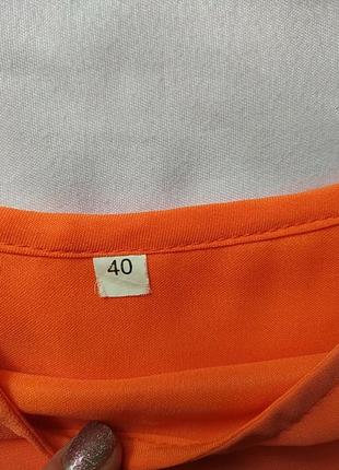 Оранжевое платье солнце клеш, сарафан, очень легкое, с  подкладой,  разошлось  с одной стороны по шву, нужно прострочить,7 фото